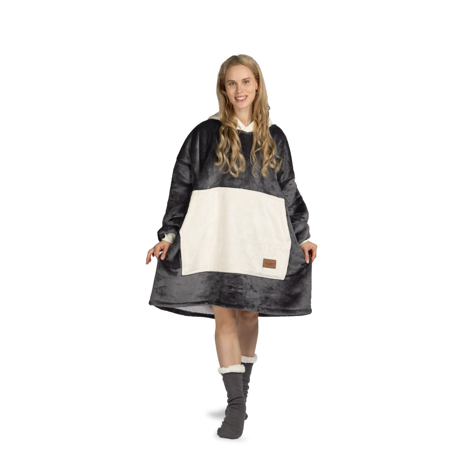 Image of Hoodie deka za odrasle Svilanit Midnight Charm + Poklon čarape