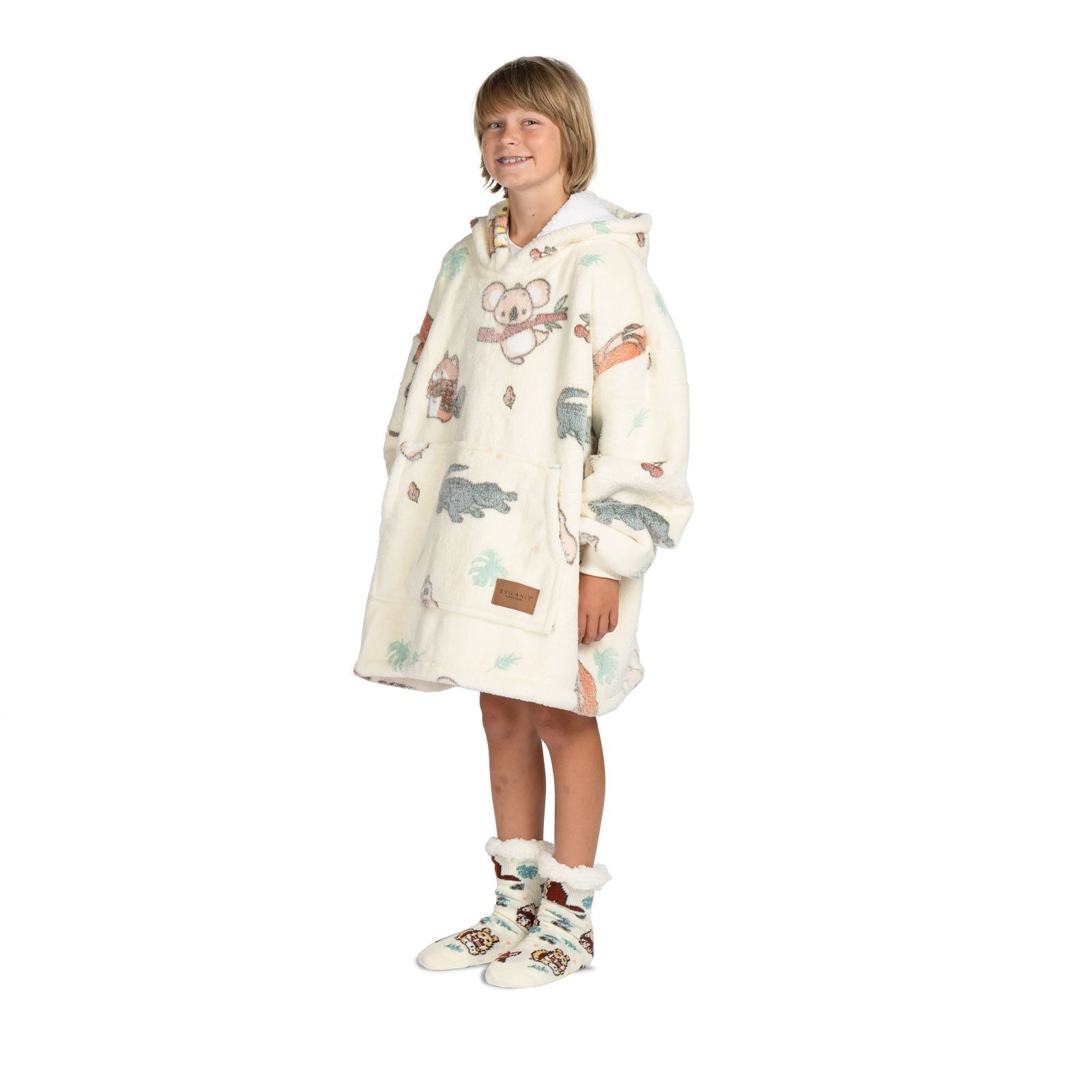 Image of Dječja hoodie deka Svilanit Safari Neon + Poklon čarape