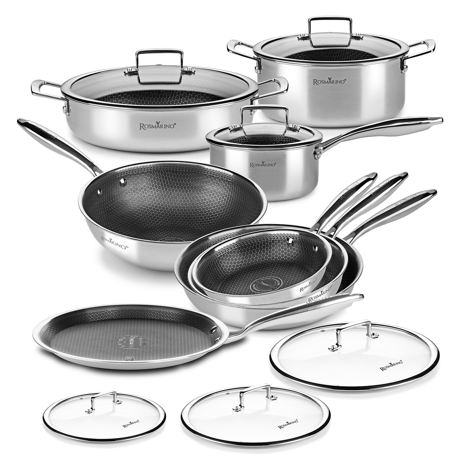 Image of Vitapur 14-dijelni set posuđa s poklopcima Rosmarino HexaPro