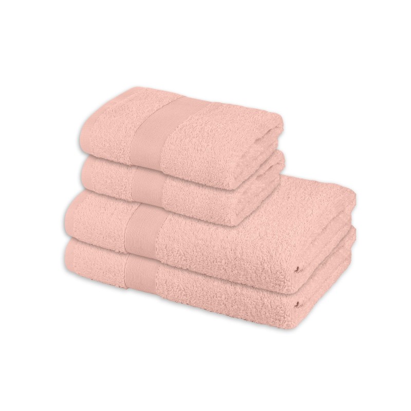 4-delni set brisač Svilanit Bella - roza 2 x 50 x 100 + 2 x 70 x 140 cm