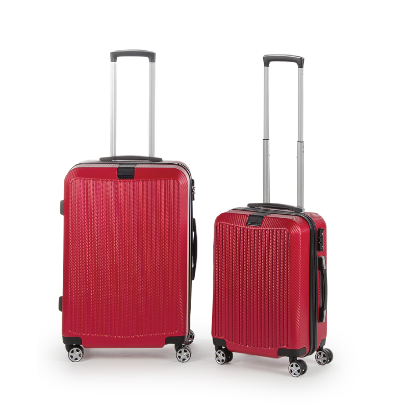 2-delni set potovalnih kovčkov Scandinavia Carbon Series - rdeči