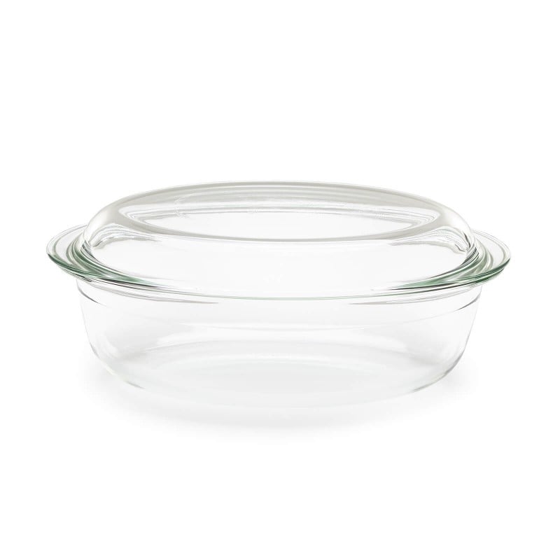 Ovalni stekleni pekač s pokrovom Rosmarino Bake&Go - 4000 ml