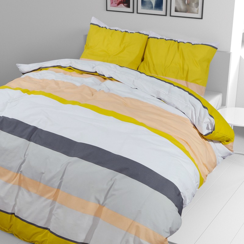 Čas je za popolno razvajanje z moderno bombažno posteljnino! Posteljnina Autumn Dream je iz renforce platna, ki velja za lahko, mehko tkanino, preprosto za vzdrževanje. Naj vas očara moderen dizajn s črtastim vzorcem. Posteljnina je pralna na 40 °C.