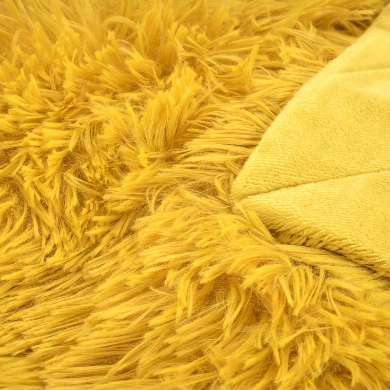 Dekorativna odeja Vitapur Fluffy – rumena