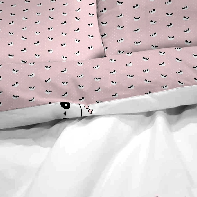 Otroška bombažna posteljnina Svilanit Panda in Love