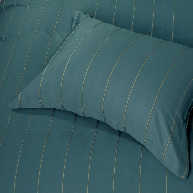 Bombažno-satenasta PREMIUM posteljnina Svilanit Francesco, modra