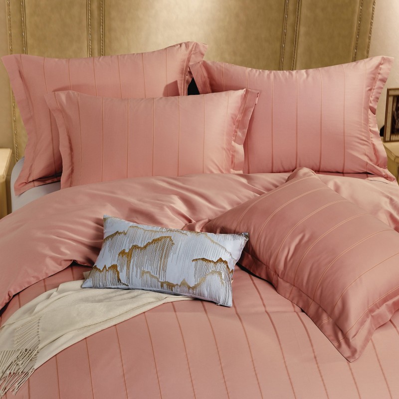 Bombažno-satenasti PREMIUM posteljni set Svilanit Francesco, roza