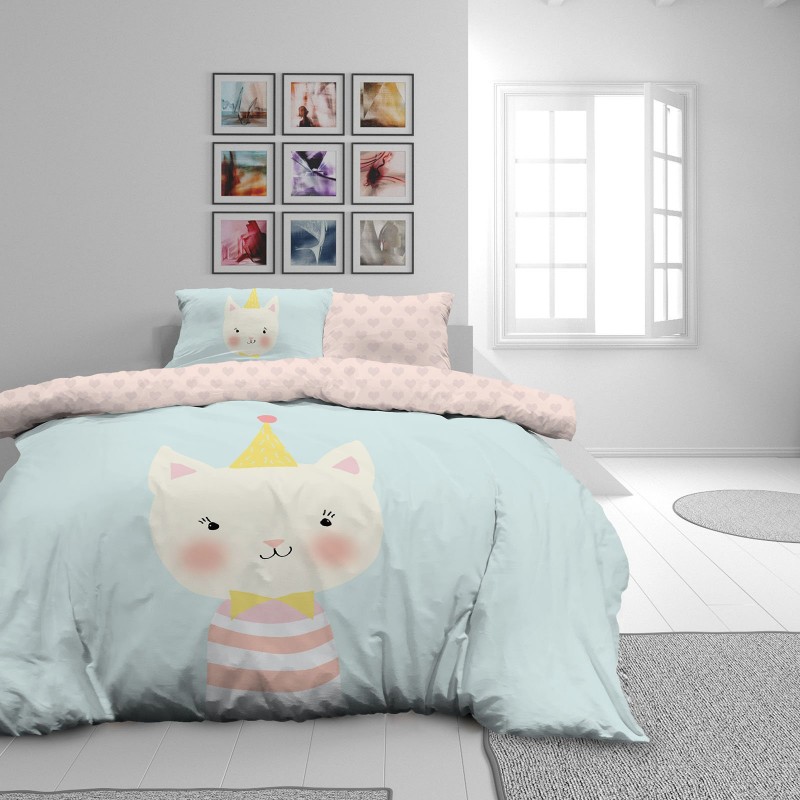 Otroška bombažna posteljnina Svilanit Happy Kitty 