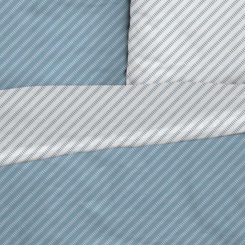 Bombažna posteljnina Svilanit Blue Stripes