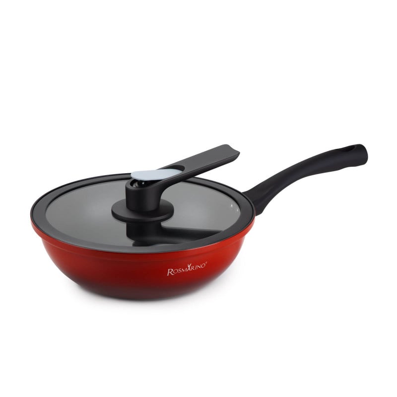Vok za kuhanje pod tlakom s pametno pokrovko Rosmarino FreshCooker – 28 cm