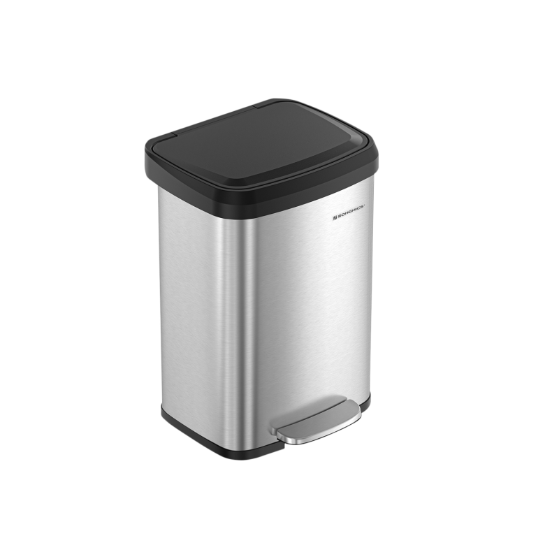 Koš za smeti Songmics Soft – 50 L, srebrn