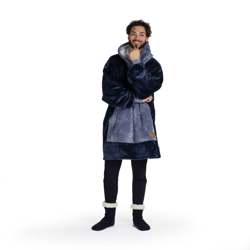 Hoodie odeja Svilanit Blue Charm + Darilo: nogavice