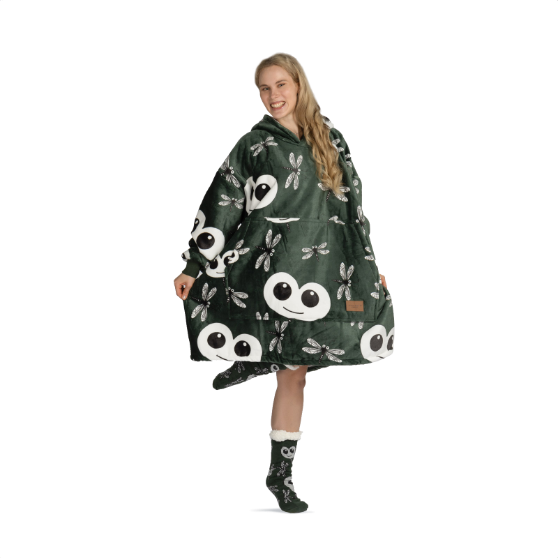 Hoodie odeja Svilanit Big Eye + Darilo: nogavice