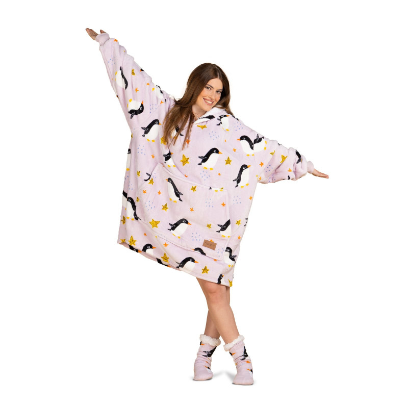 Vitapur hoodie odeja Svilanit WinterPengu + darilo: nogavice