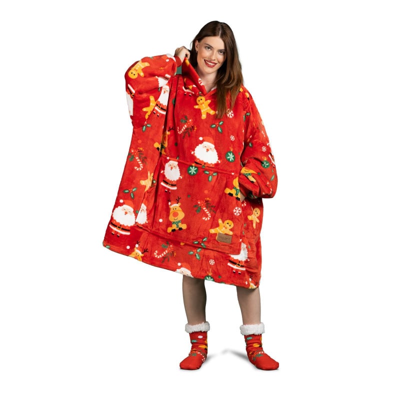 Vitapur hoodie odeja Svilanit XmassJoy + darilo: nogavice