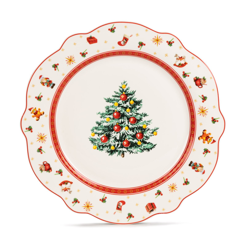 Rosmarino božični servirni krožnik iz visokokakovostnega porcelana, 30 cm