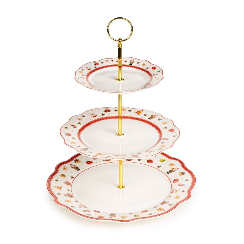 Rosmarino božično trinadstropno servirno stojalo iz visokokakovostnega porcelana