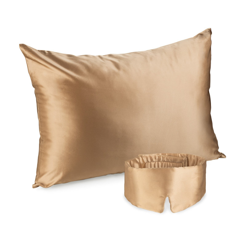 Set svilene maske in prevleke za vzglavnik Svilanit Caramel Queen