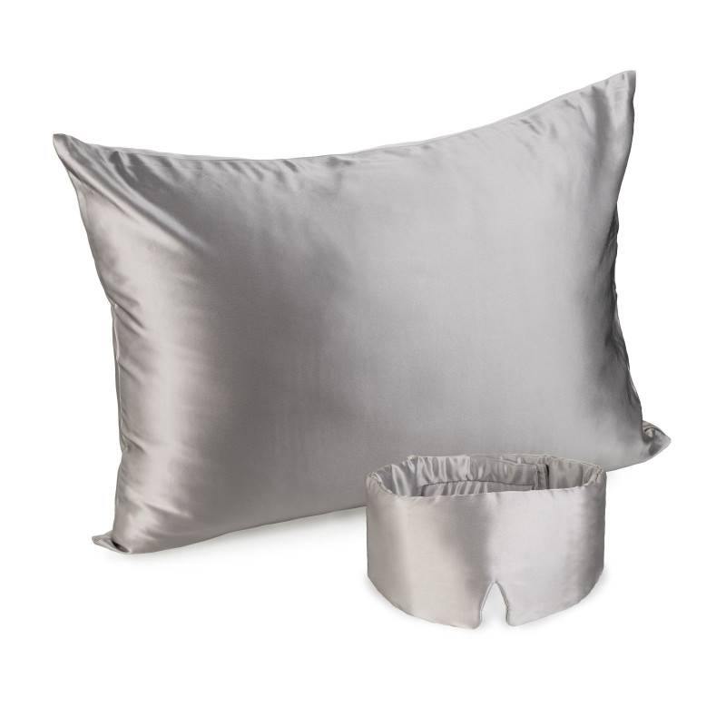 Set svilene maske in prevleke za vzglavnik Svilanit  Silver Queen