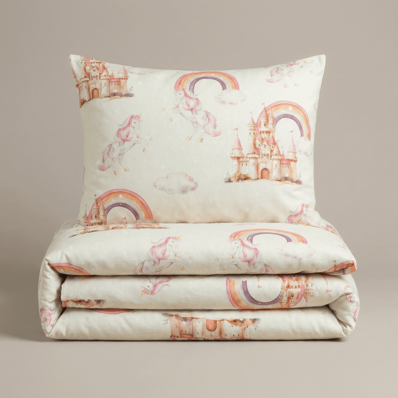 Svilanit otroška bombažna posteljnina Unicorn