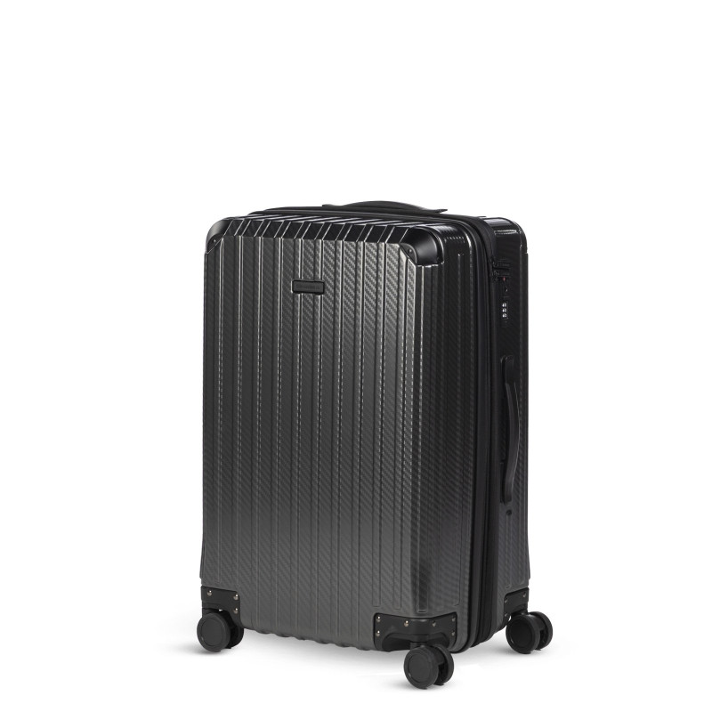 Scandinavia potovalni kovček Voyage Carbon Series, 60 L, črn