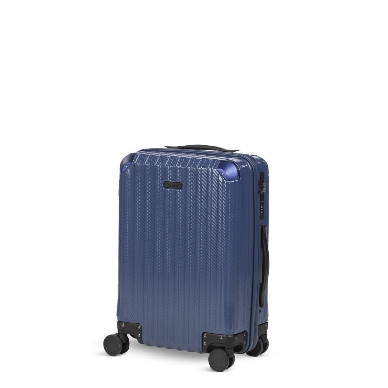 Scandinavia potovalni kovček z USB-priključkom Voyage Carbon Series, 40 L, moder