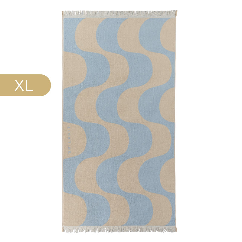 Svilanit premium velika brisača za plažo Waves, 100 x 180 cm