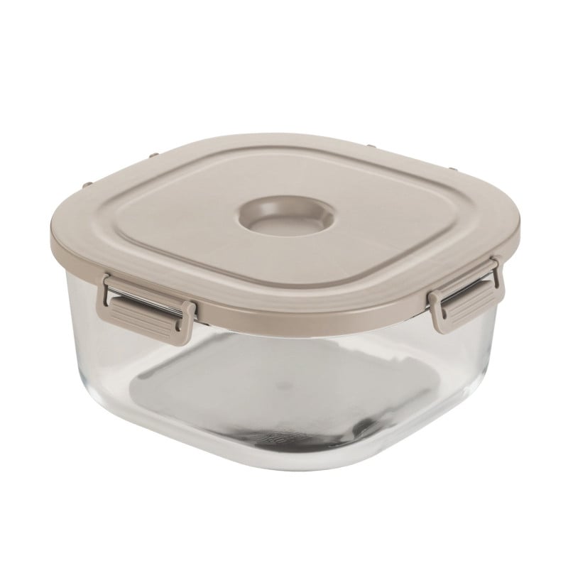 Steklena posoda s pokrovom Rosmarino Crispy2Go – 4,5 L, bež