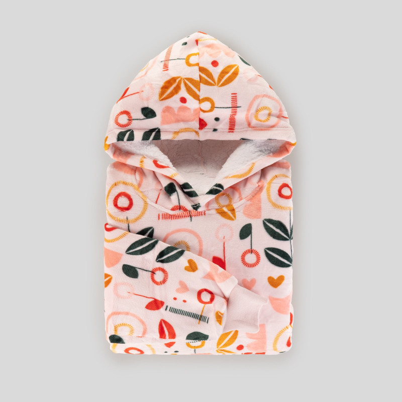 Hoodie odeja z rokavi Svilanit Happy Garden + DARILO: nogavice
