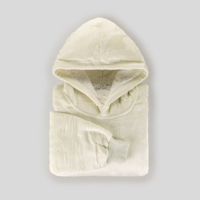 Hoodie odeja z rokavi Svilanit Ella Cream + DARILO: nogavice