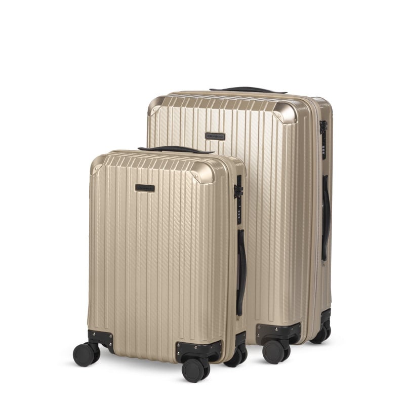 Set kabinskega in večjega kovčka Scandinavia Voyage Prestige – 40 L + 60 L, bež