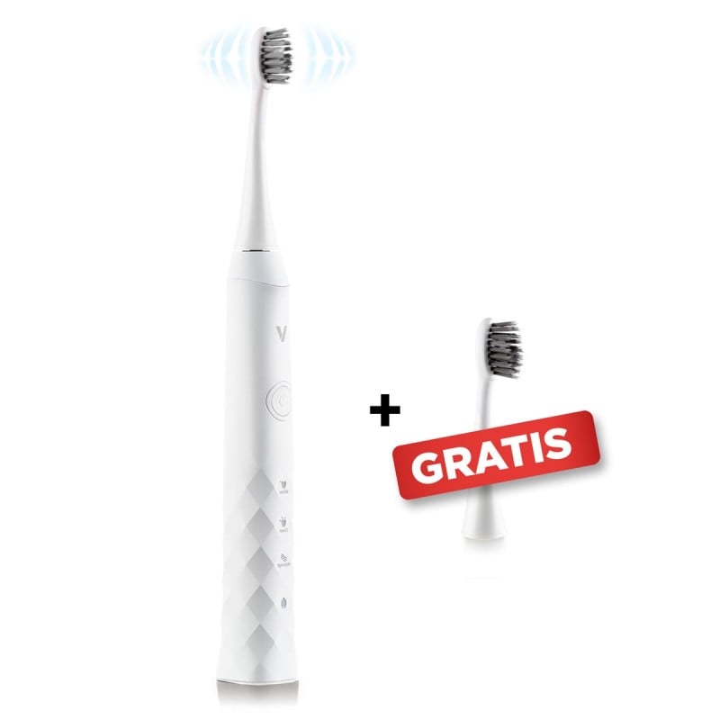 Sonična zobna ščetka Vitapur Vella + 1x GRATIS nastavek, bela