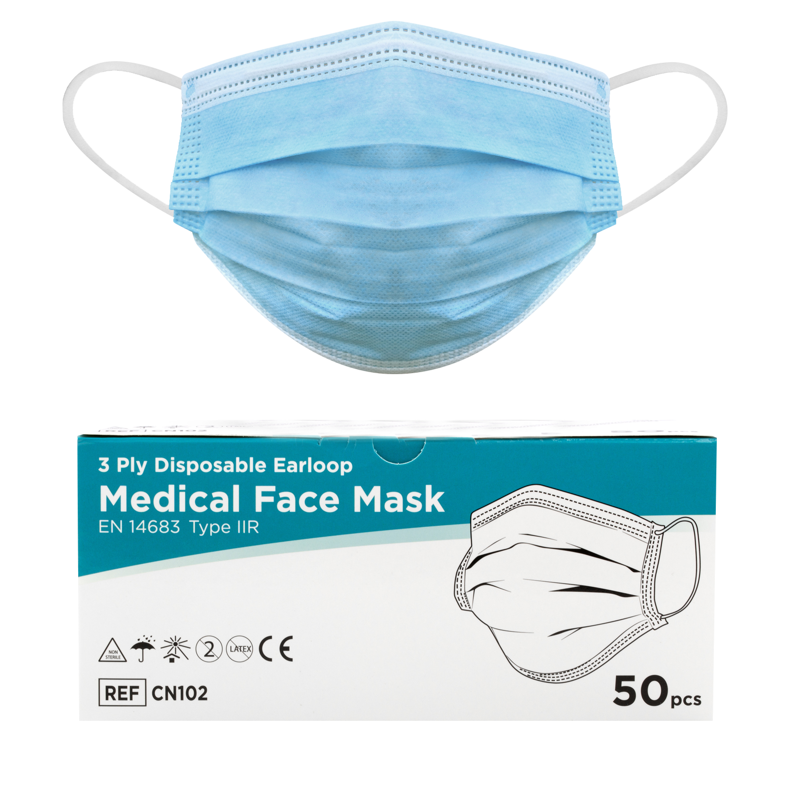 Meander Traditionel Bortset Medicinske maske za obraz Svilanit Tip IIR - 50 kom - Vitapur