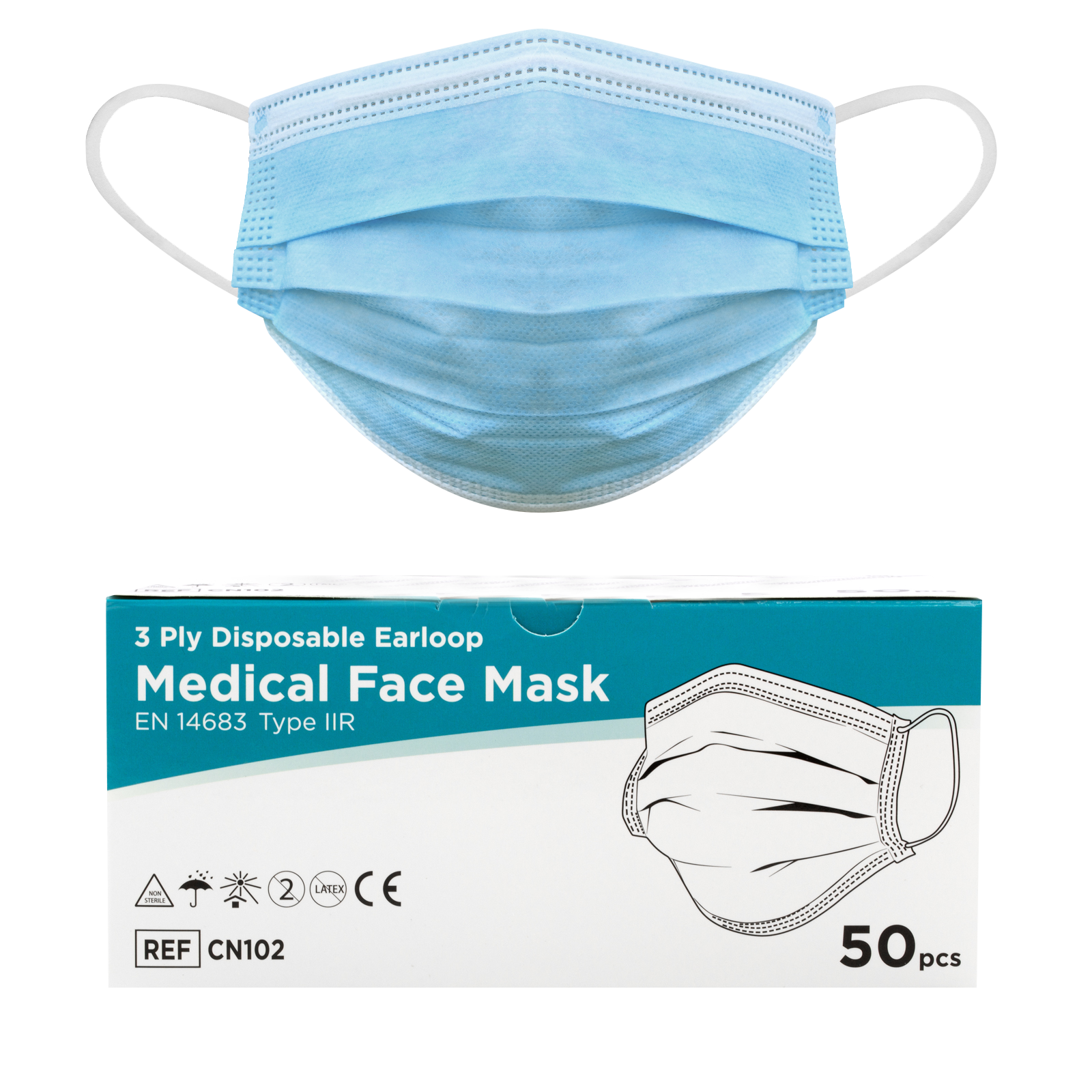 Meander Traditionel Bortset Medicinske maske za obraz Svilanit Tip IIR - 50 kom - Vitapur