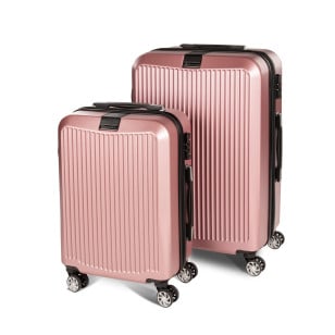 Vitapur set potovalnih kovčkov Scandinavia Carbon Series - rosegold