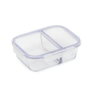 Pravokotni stekleni pekač s pokrovom in prekatom Rosmarino Bake&Go - 1300 ml