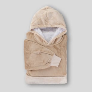 Hoodie odeja Svilanit Sandy Charm + Darilo: nogavice