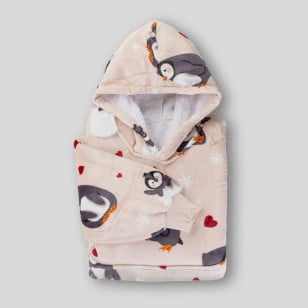 Hoodie odeja Svilanit Penguin Love + Darilo: nogavice