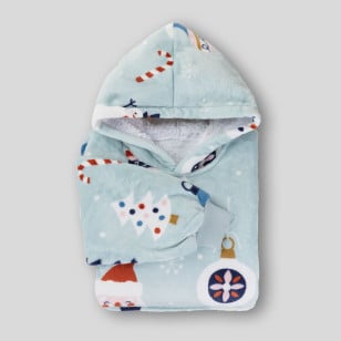 Otroška hoodie odeja Svilanit Winter Wonderland + Darilo: Nogavice