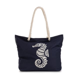 Velika plažna torba Svilanit Seahorse – modra