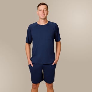 Svilanit kratka moška pižama  Lennox O – Imperial Blue