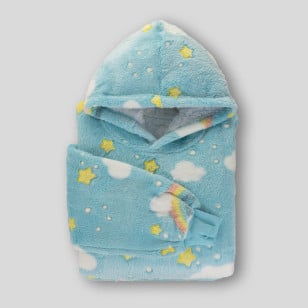 Vitapur otroška hoodie odeja Svilanit SkyMagic + darilo: trak za lase