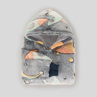 Hoodie odeja za otroke Svilanit Space Neon + DARILO: nogavice