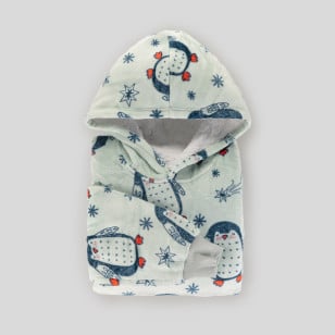 Hoodie odeja z rokavi Svilanit Cozy Penguins + DARILO: nogavice