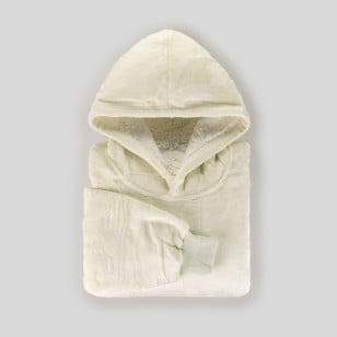 Hoodie odeja z rokavi Svilanit Ella Cream + DARILO: nogavice