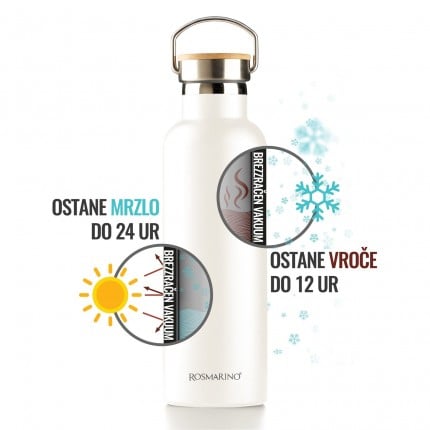 Vakuumska termovka Rosmarino 750 ml - bela