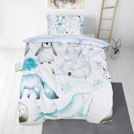 Otroška bombažna posteljnina Svilanit Penguin