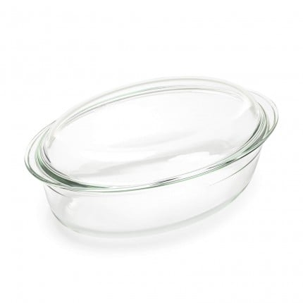Ovalni stekleni pekač s pokrovom Rosmarino Bake&Go - 4000 ml