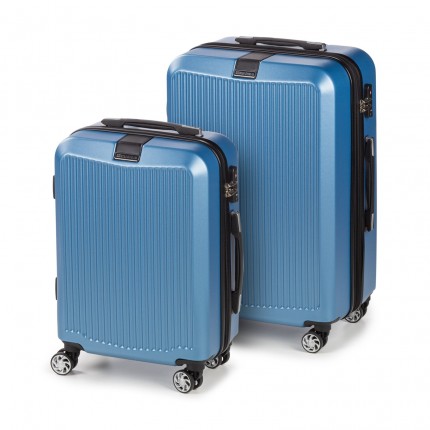 2-delni set potovalnih kovčkov Scandinavia Carbon Series - modri