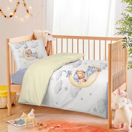 Otroška bombažna posteljnina Svilanit Sleepy bear